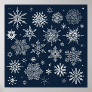 Snowflake pattern	 poster