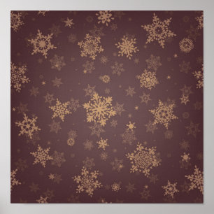 Snowflake pattern poster