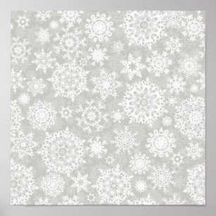 Snowflake pattern poster
