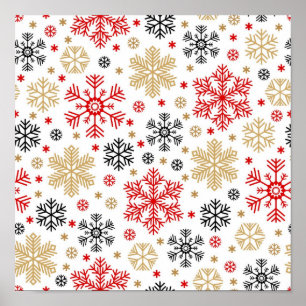 Snowflake pattern	 poster
