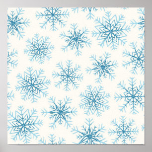 Snowflake pattern poster