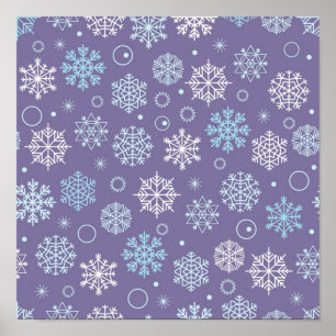 Snowflake pattern poster