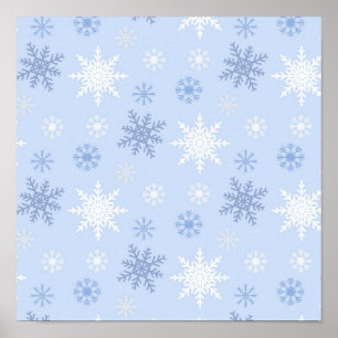 Snowflake pattern poster