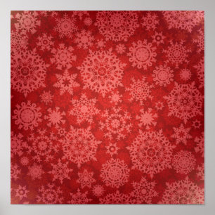 Snowflake pattern poster