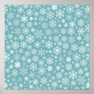 Snowflake pattern poster