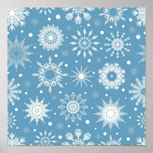 Snowflake pattern poster