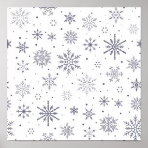 Snowflake pattern	 poster