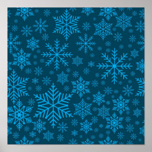 Snowflake pattern poster