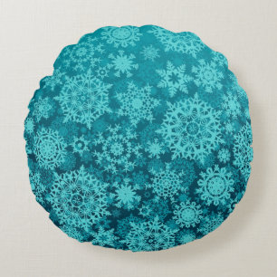 Snowflake pattern round cushion
