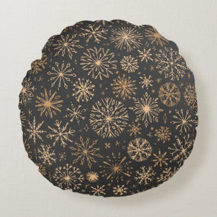 Snowflake pattern round cushion