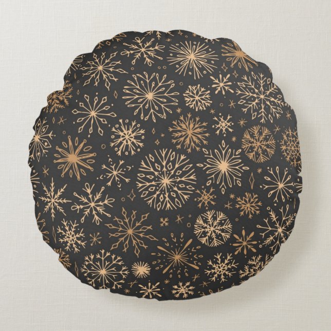 Snowflake pattern	 round cushion (Front)
