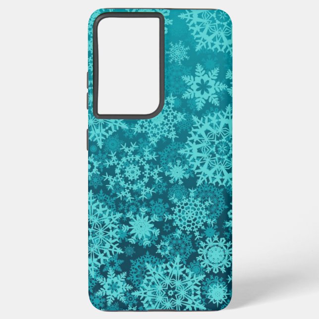 Snowflake pattern samsung galaxy s21 ultra case (Back)