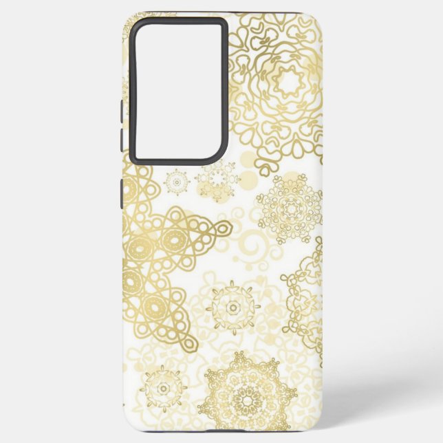 Snowflake pattern samsung galaxy s21 ultra case (Back)