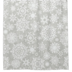 Snowflake pattern	 shower curtain