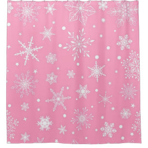 Snowflake pattern	 shower curtain