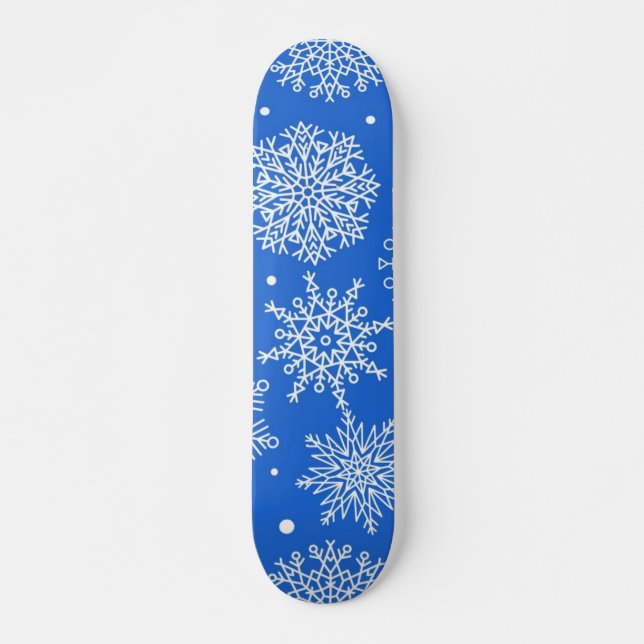 Snowflake pattern skateboard (Front)