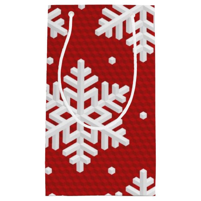Snowflake pattern	 small gift bag (Front)