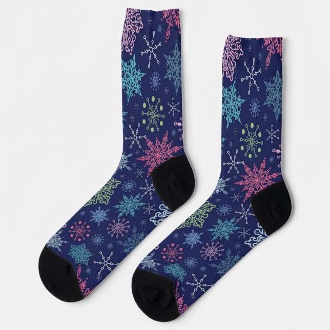 Snowflake pattern	 socks (Left)