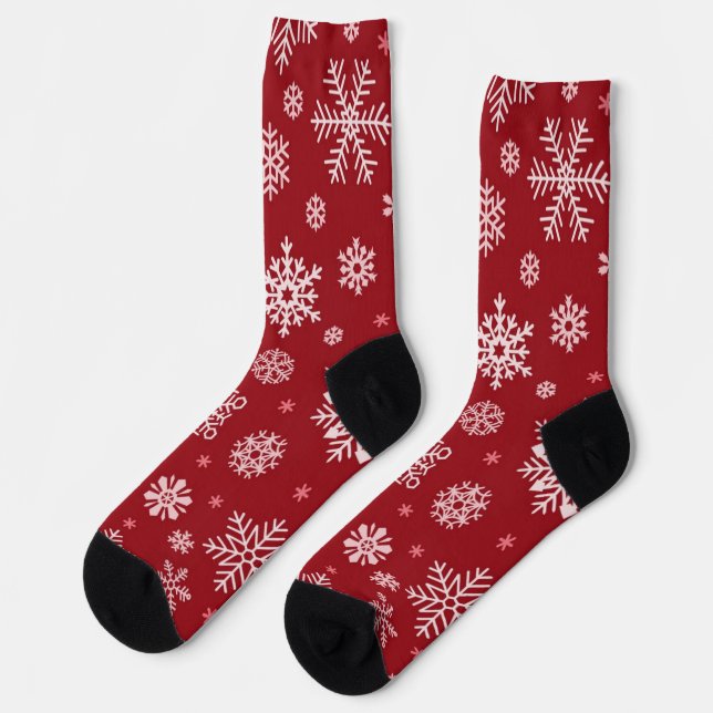 Snowflake pattern socks (Left)