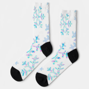 Snowflake pattern socks