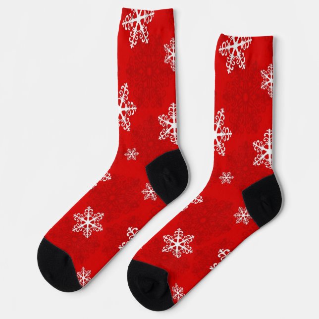 Snowflake pattern socks (Left)