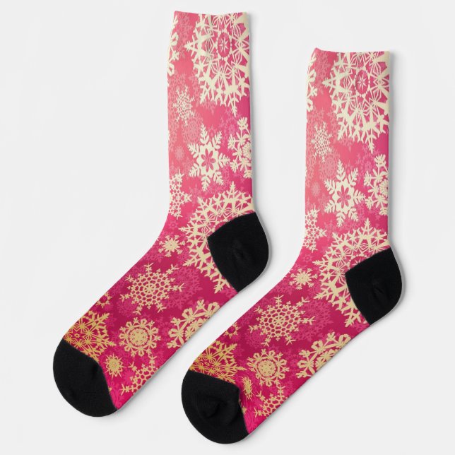 Snowflake pattern	 socks (Left)