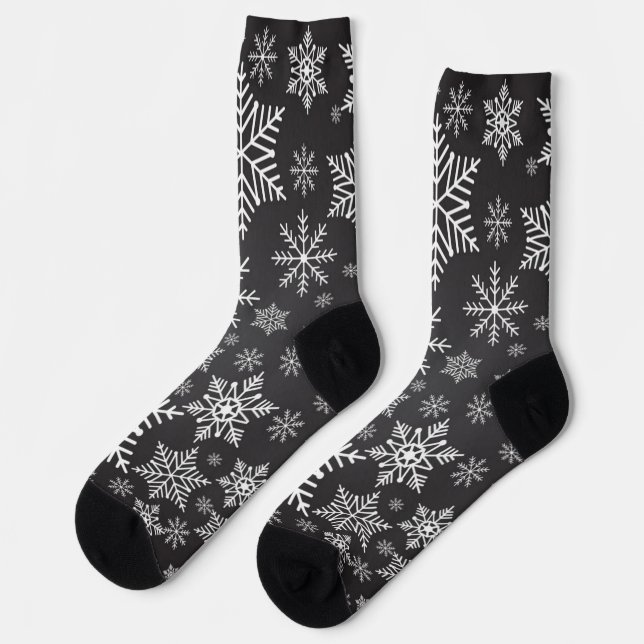 Snowflake pattern socks (Left)