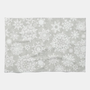 Snowflake pattern tea towel
