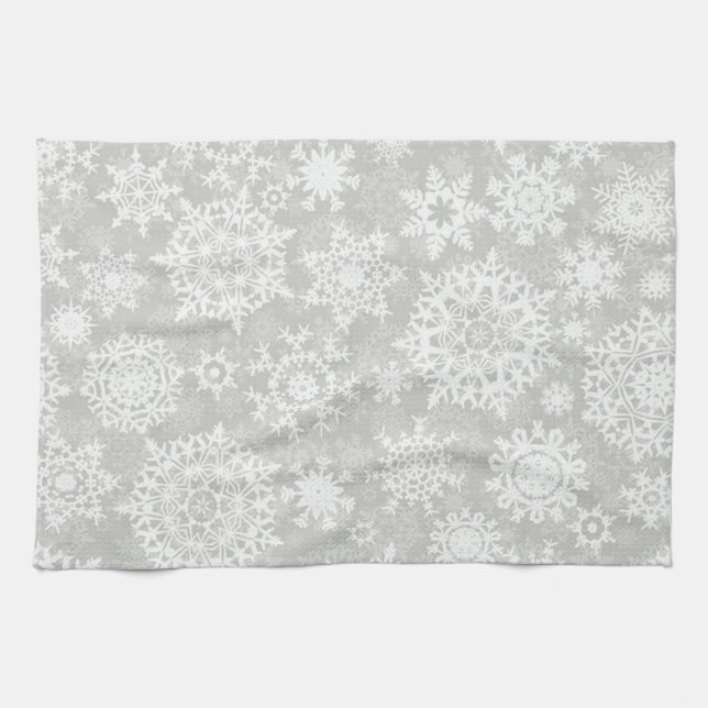Snowflake pattern	 tea towel (Horizontal)