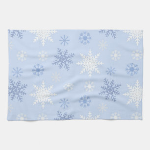 Snowflake pattern tea towel