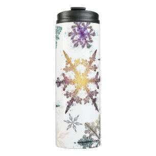 Snowflake pattern thermal tumbler