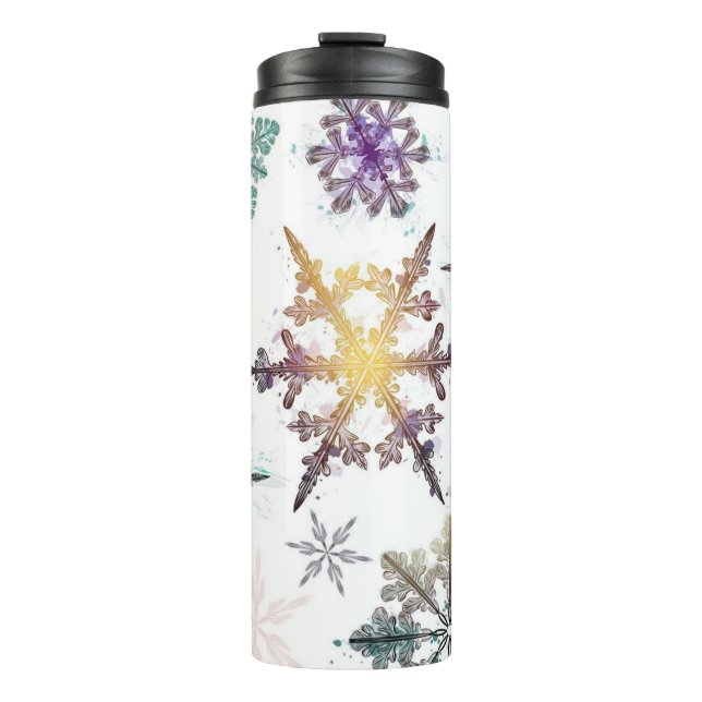 Snowflake pattern	 thermal tumbler (Front)
