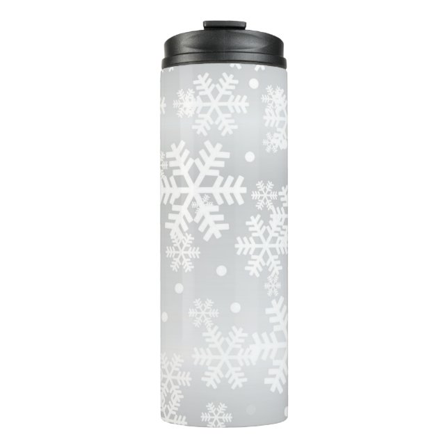 Snowflake pattern	 thermal tumbler (Front)