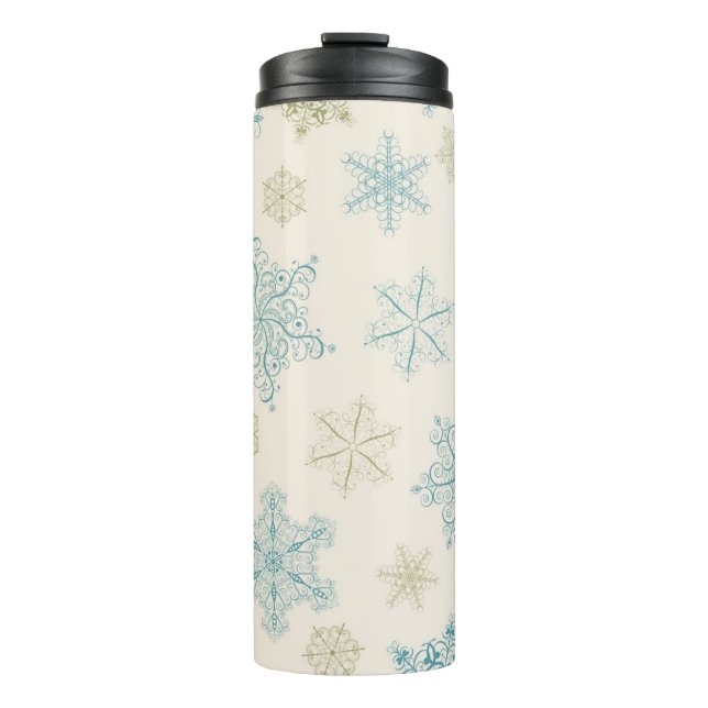Snowflake pattern	 thermal tumbler (Front)