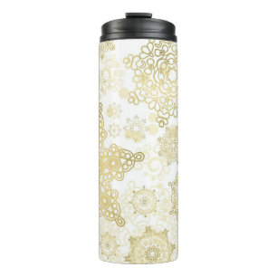 Snowflake pattern thermal tumbler