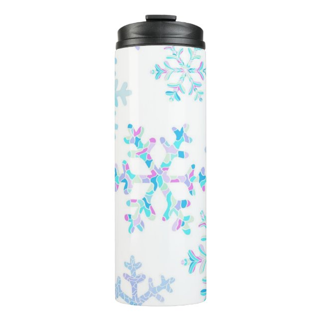 Snowflake pattern	 thermal tumbler (Front)