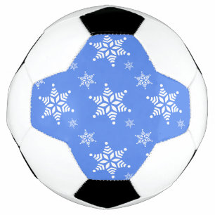 Snowflake Pattern, White Snowflakes, Snow, Blue Football