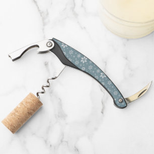 Snowflake Pattern, White Snowflakes, Snow, Grey Corkscrew
