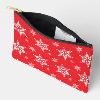 Snowflake Pattern, White Snowflakes, Snow, Red