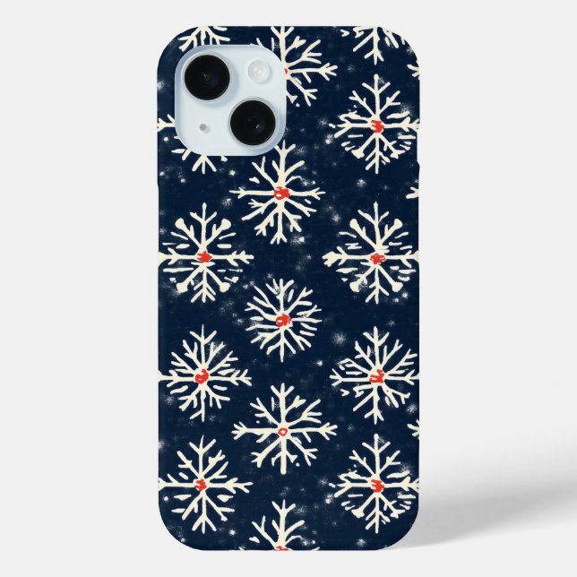 Snowflake Pattern Winter Style Case-Mate iPhone Case (Back)