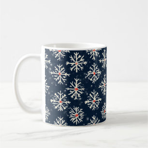 Snowflake Pattern Winter Style Coffee Mug