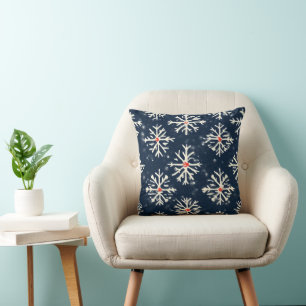 Snowflake Pattern Winter Style Cushion