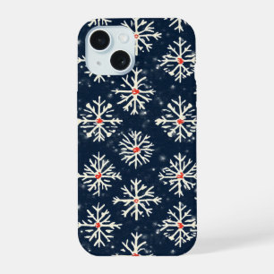 Snowflake Pattern Winter Style iPhone 15 Case