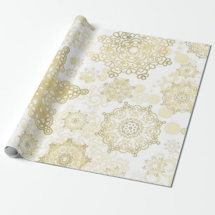 Snowflake pattern	 wrapping paper