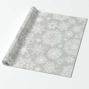 Snowflake pattern wrapping paper