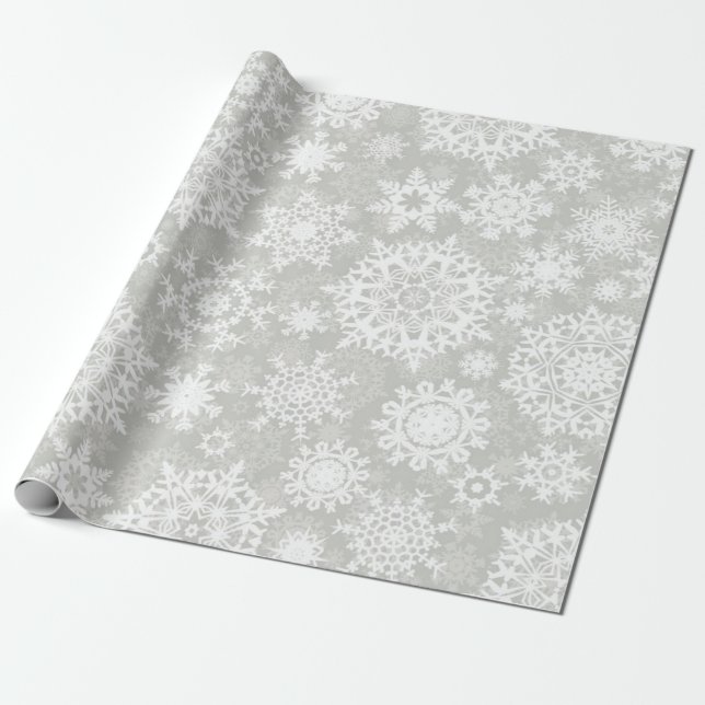 Snowflake pattern wrapping paper (Unrolled)