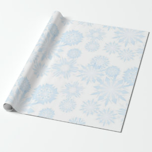 Snowflake pattern wrapping paper