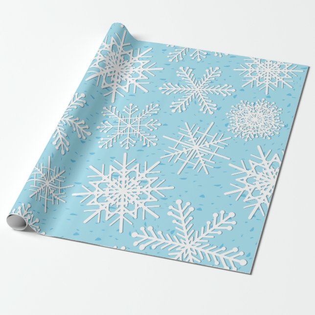 Snowflake pattern wrapping paper (Unrolled)