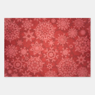 Snowflake pattern wrapping paper sheet