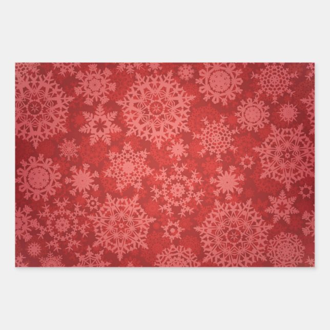 Snowflake pattern	 wrapping paper sheet (Front)
